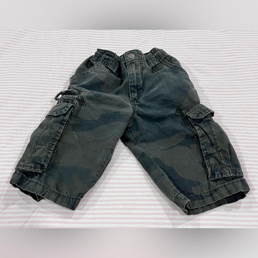 Lee Green Camouflage Cargo Shorts Casual Utilitarian